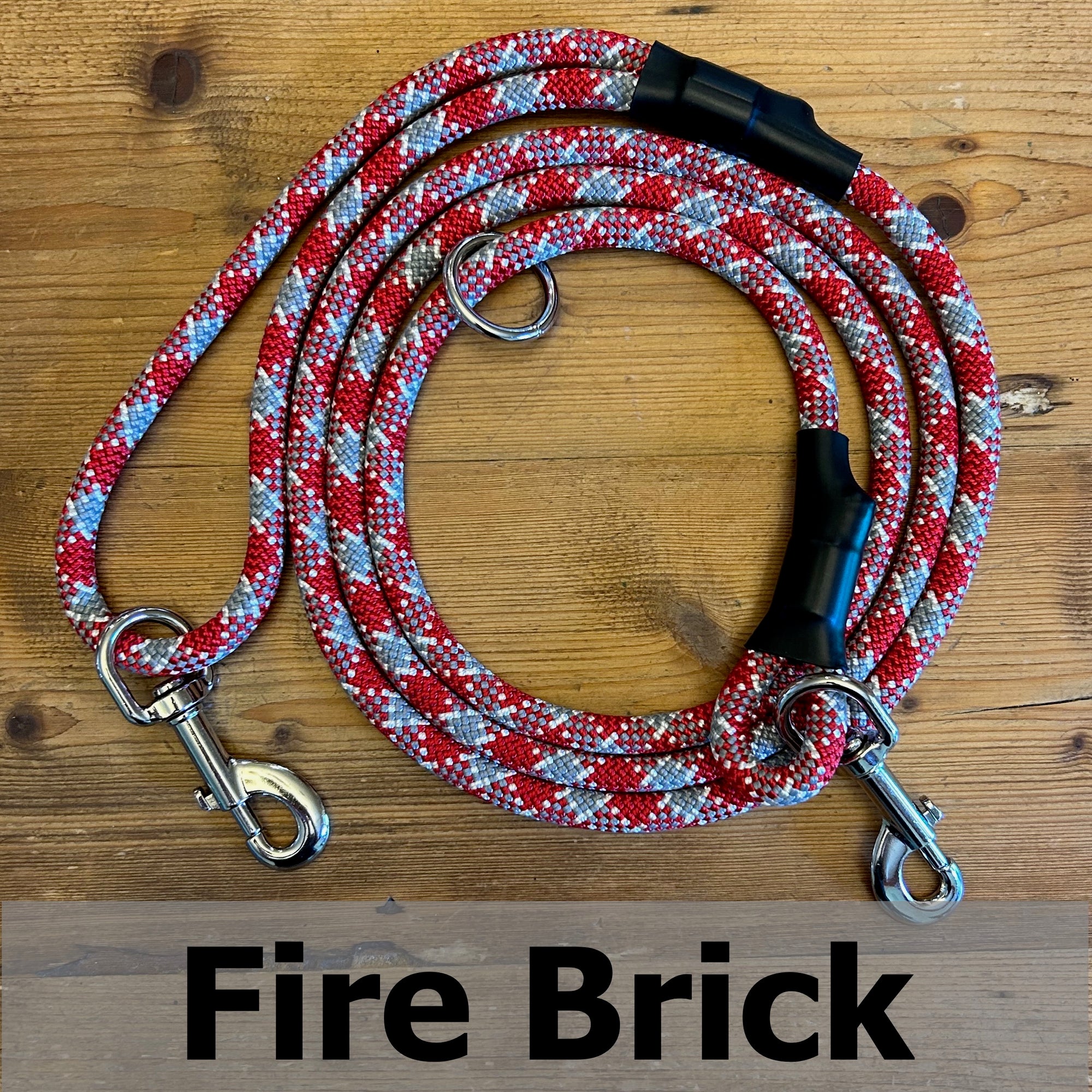 Hands-Free Standard Clip Leash - Fire Brick