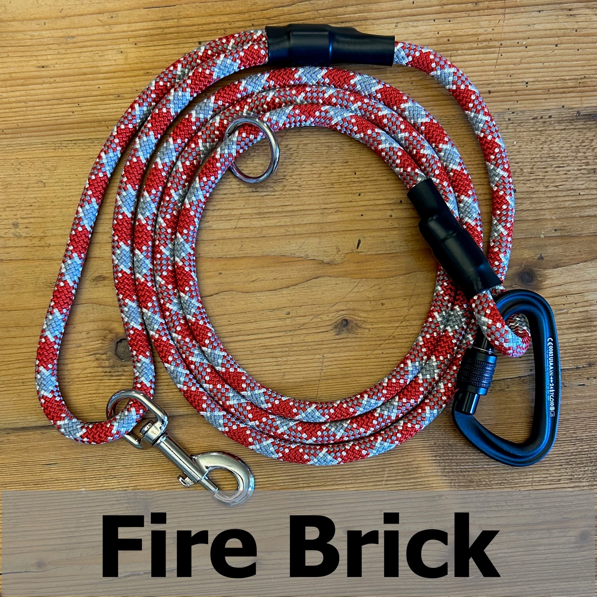 Hands-Free Standard Carabiner Leash - Fire Brick