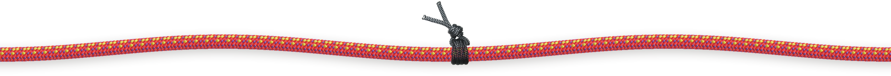 Close detail of the climbing-rope slip lead and sliding loop